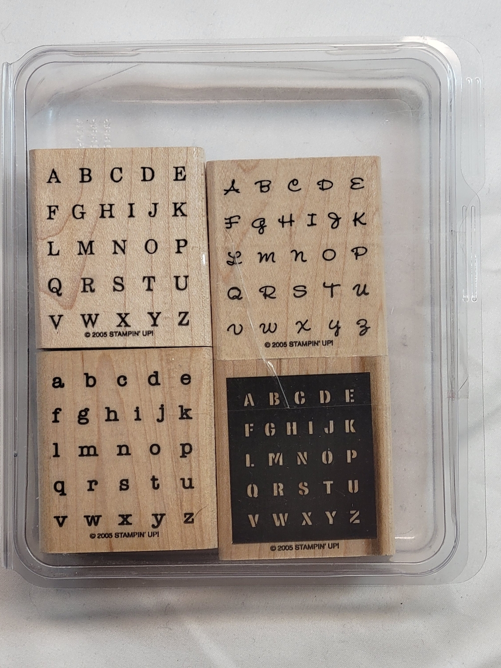 Stampin’ Up! Alphabits 2005 Alphabet Rubber Stamp Set of 4